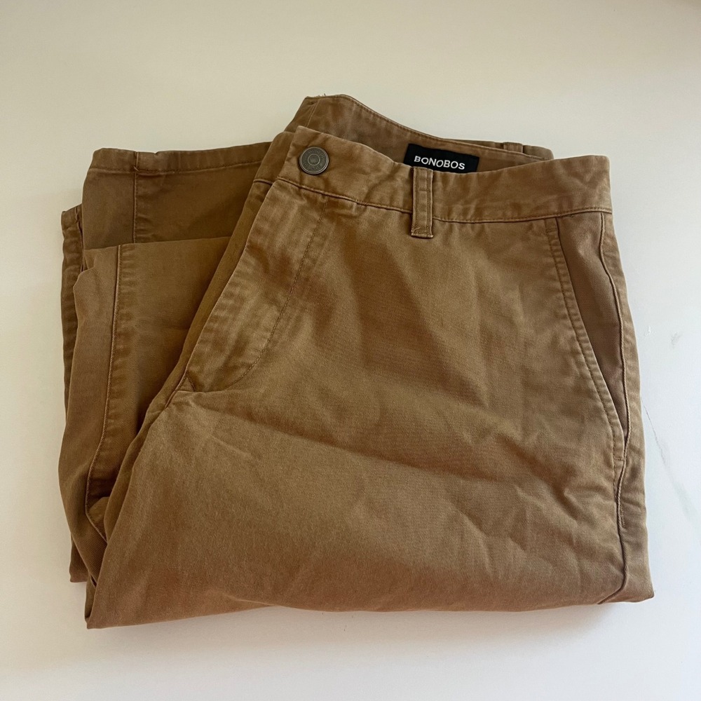Bonobos Men's Slim Fit Khaki Tan Chino Pants 34/30 work pants‎